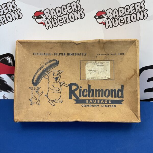 Vintage 1960s richmond sausages box