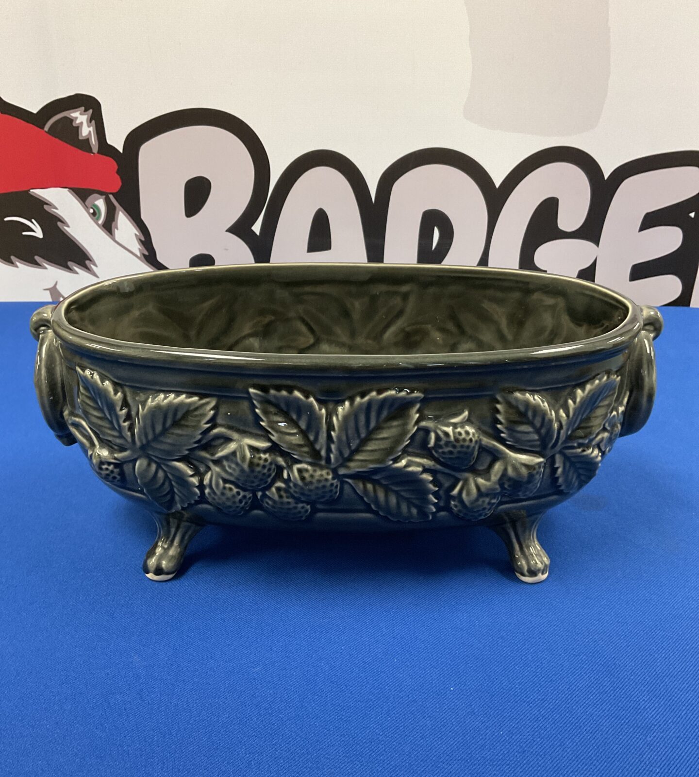 12” porcelain strawberry planter