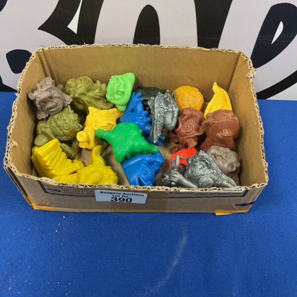 A colourful collection of miniature Boglins vintage toys.