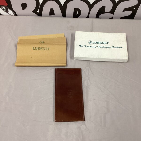 Vintage Lorenzi leather wallet in original presentation box.