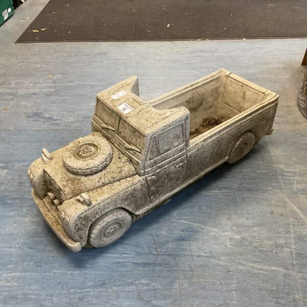 Large concrete aston land rover garden planter