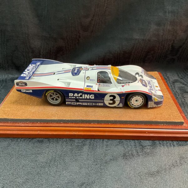 Side view of the Minichamps Porsche 956 diecast race car.