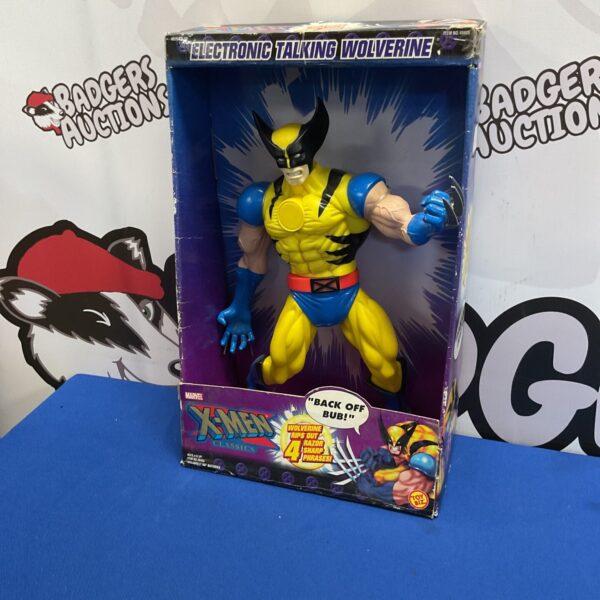 Boxed vintage Toy Biz X-Men Wolverine action figure.