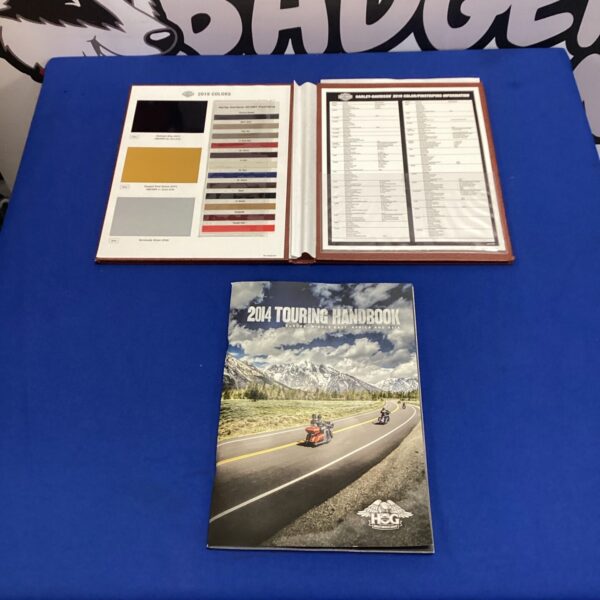 2019 Harley Davidson motorcycle colour chart & 2014 touring handbook