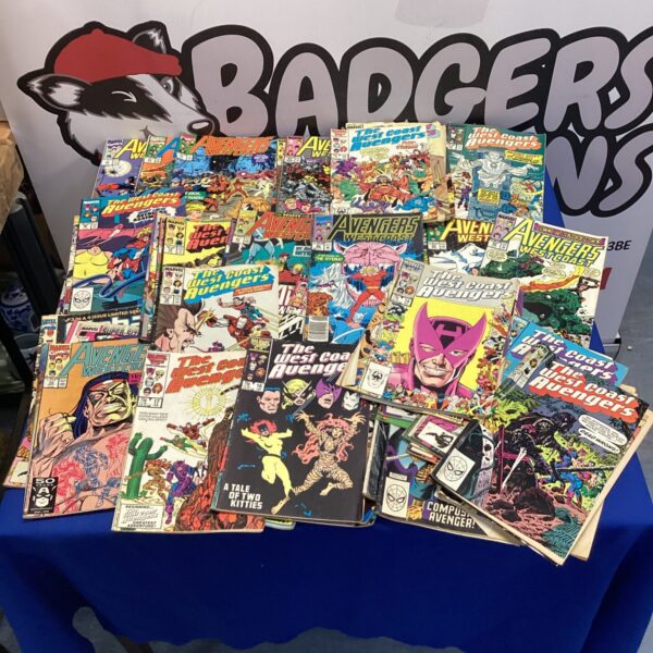 Vintage Marvel West Coast Avengers comics bundle for collectors.