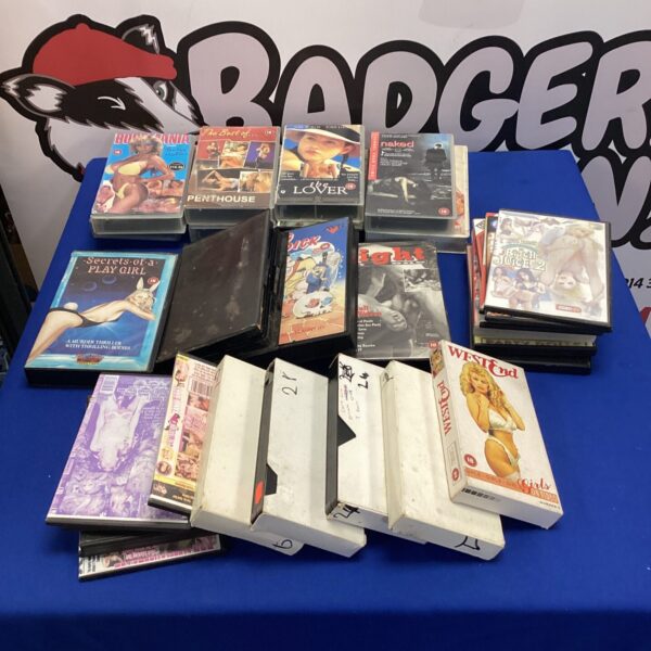 Lot of adult DVDs including homemade titles for collectors.