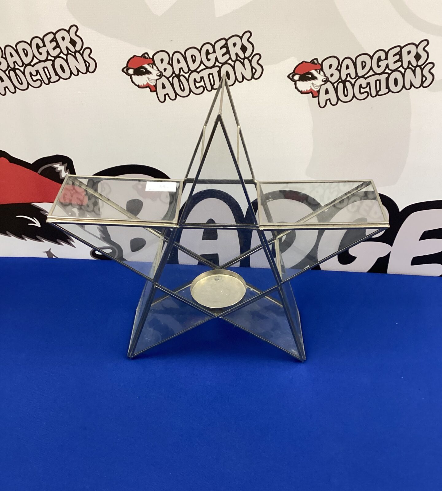 Glass Star Tea light holder