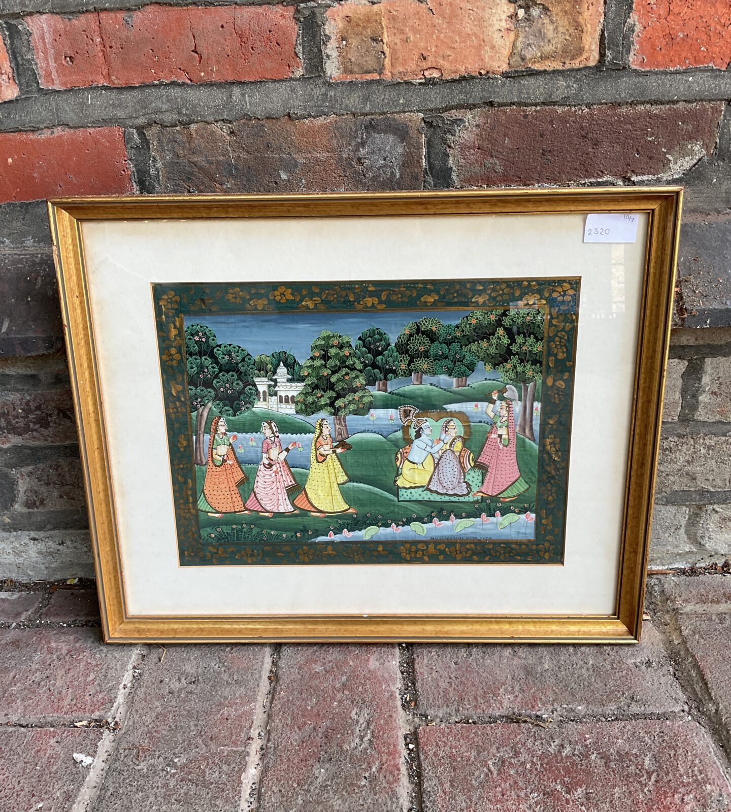Mohd ali khan gohri jaipur artist framed oil painting of a Indian royal precession