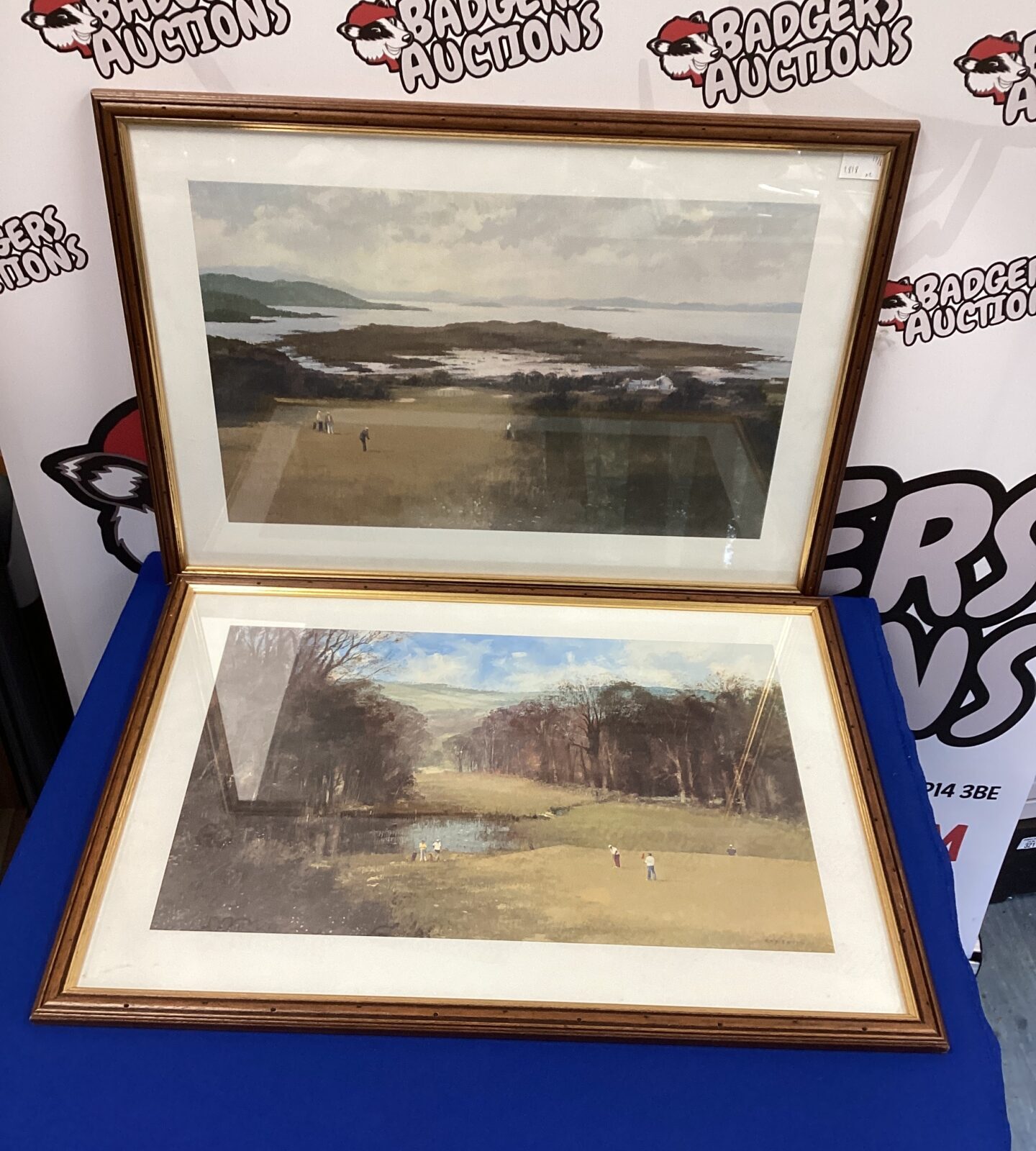 Two framed Golf themed prints by Roy Perry
