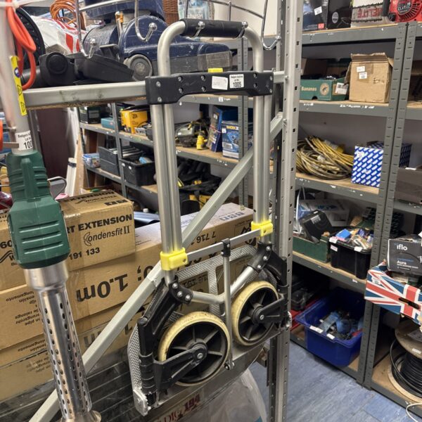 Used folding sack barrow for warehouse and moving applications.