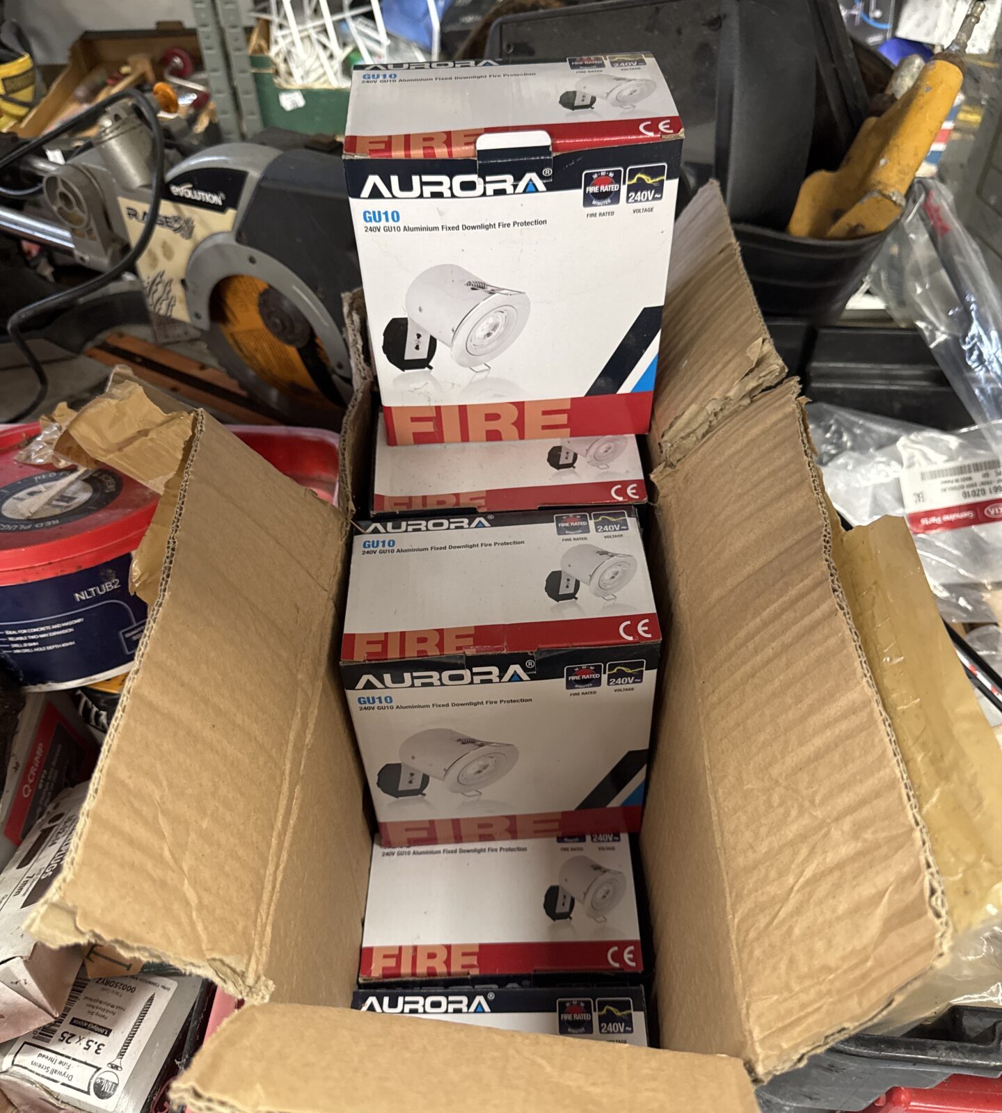 Box of new aurora gu10 down lighters
