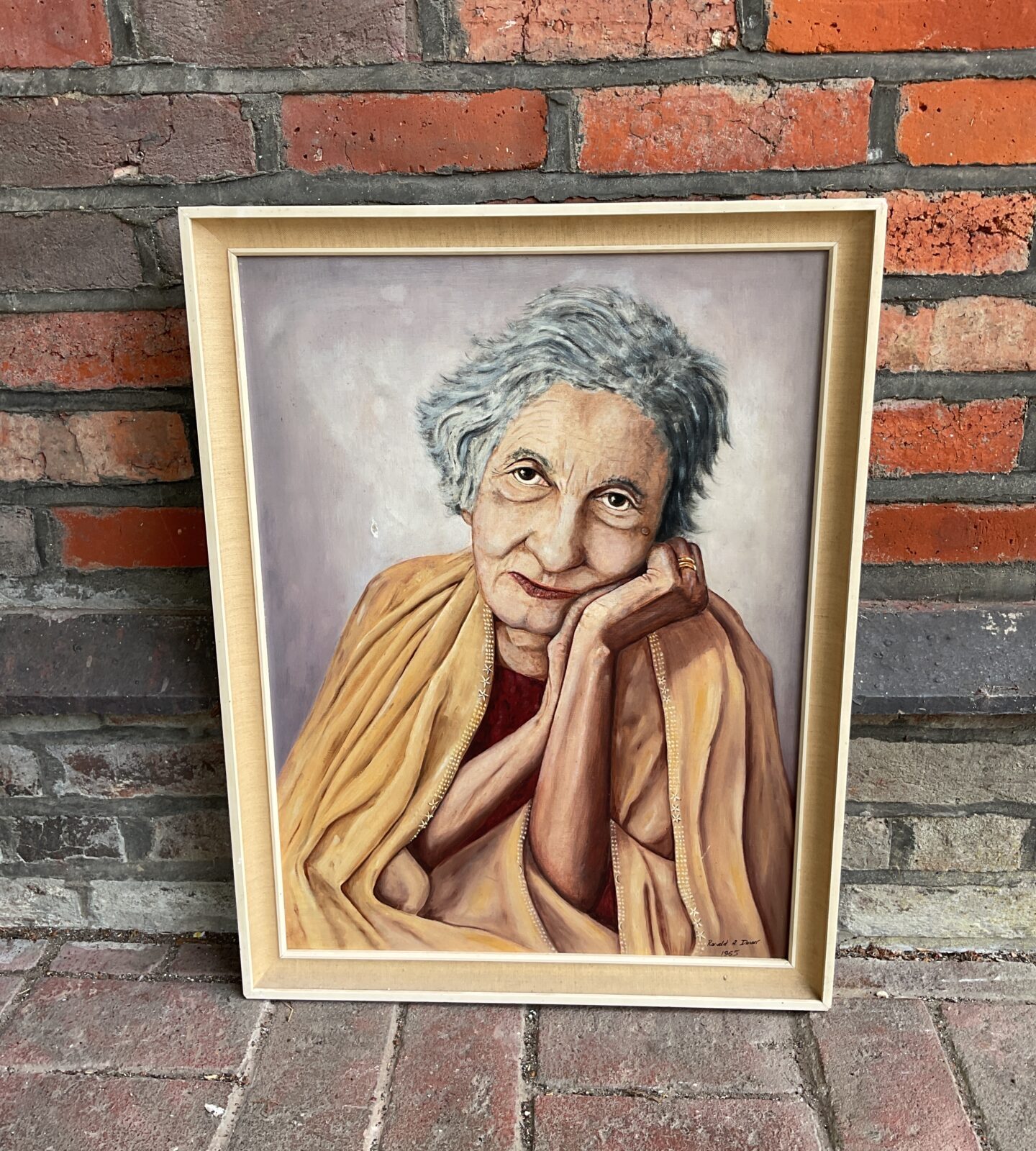 Ronald a dankt oil painting portrait of an elderly lady