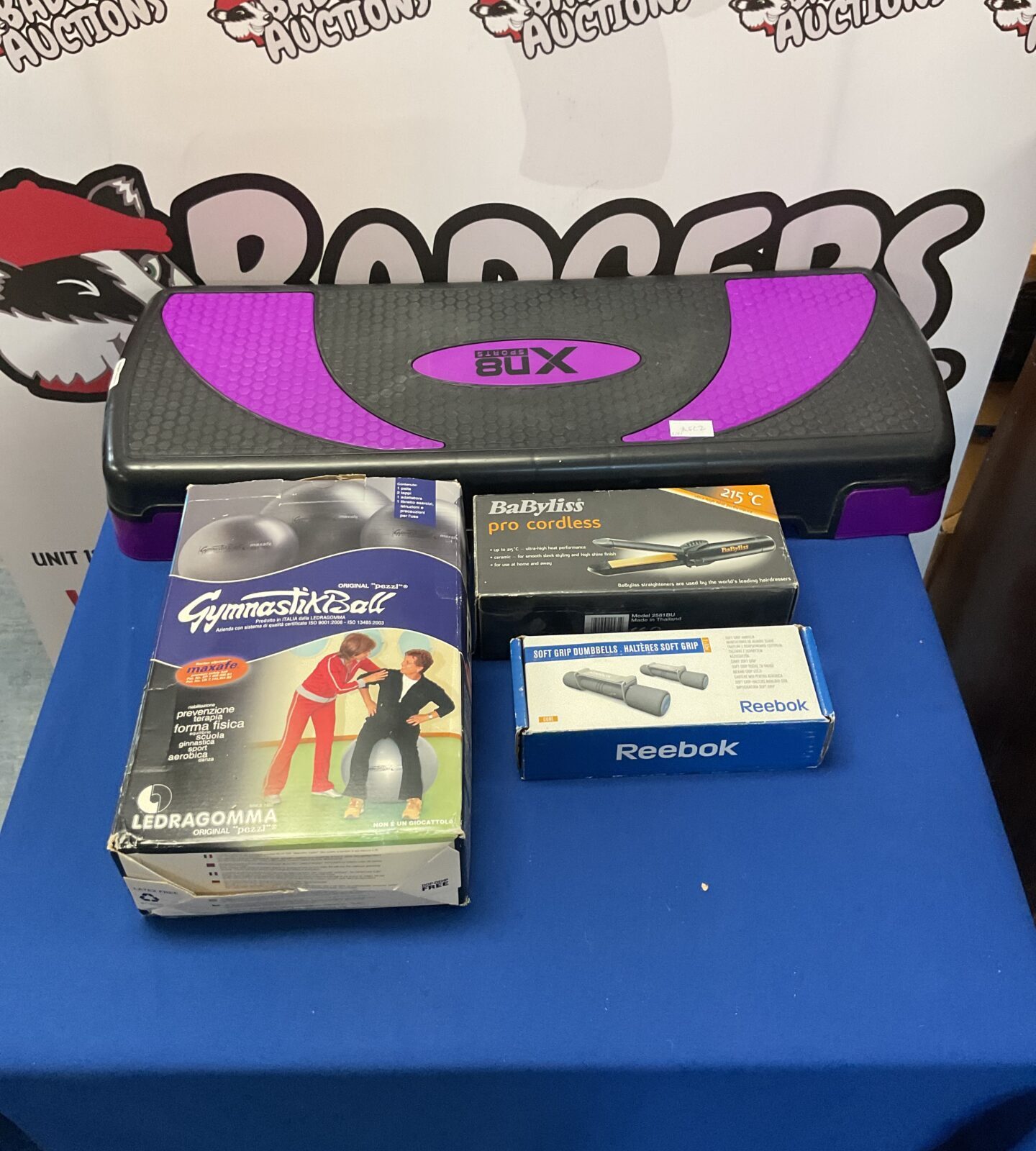 Selection of exercise related equipment inc reebok