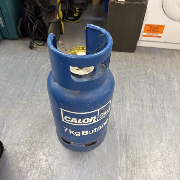 Blue Calor Gas 7kg butane cylinder for camping and outdoor use.