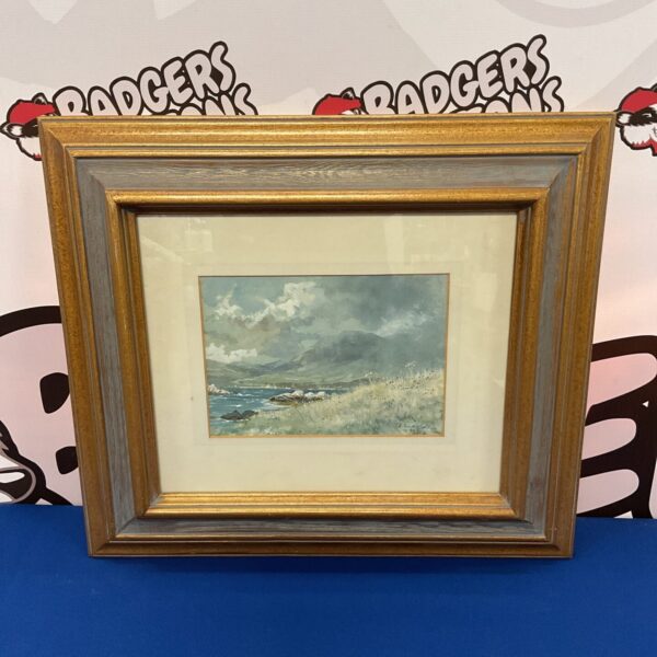 Tim Scott Bolton watercolour painting of Port St Mary coastal scene