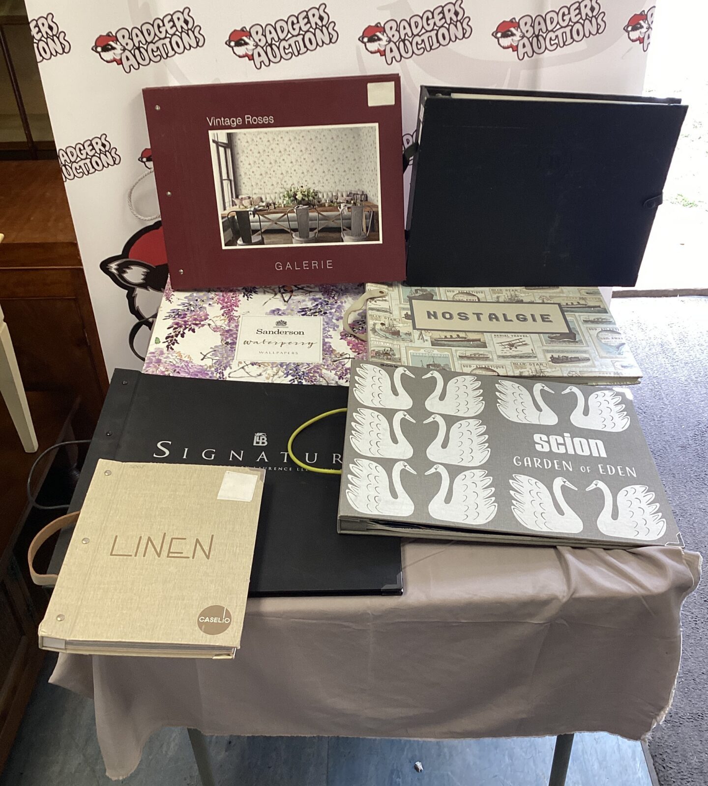 bundle of wallpaper samples inc sanderson, scion & farrow & ball