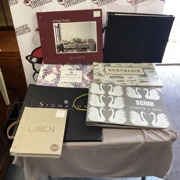 bundle of wallpaper samples inc sanderson, scion & farrow & ball