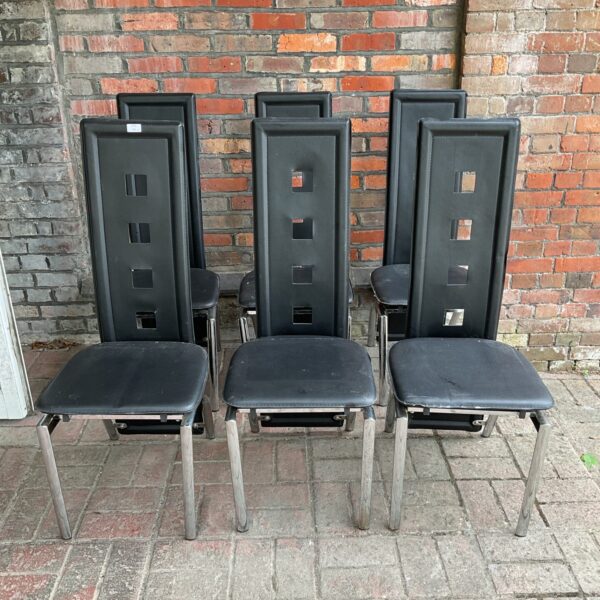 Set of six vintage Bruno Steinhoff style dining chairs.