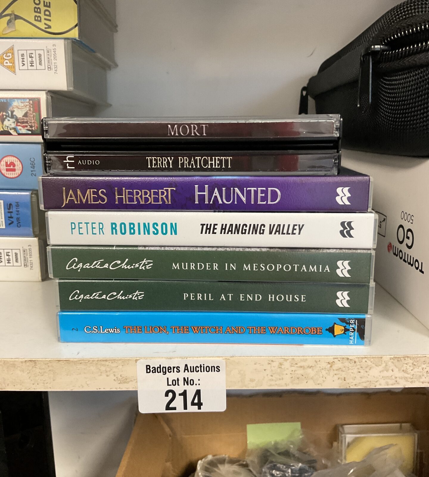 Six audio book cds including terry pratchett & c s lewis