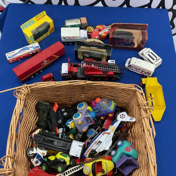 Basket of mixed diecast vehicles