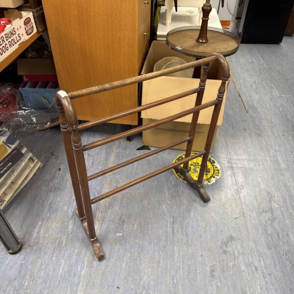 Vintage wooden towel rail
