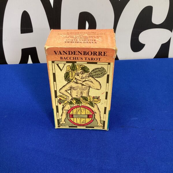 Vintage Vandenborre Bacchus Tarot Cards deck front view.