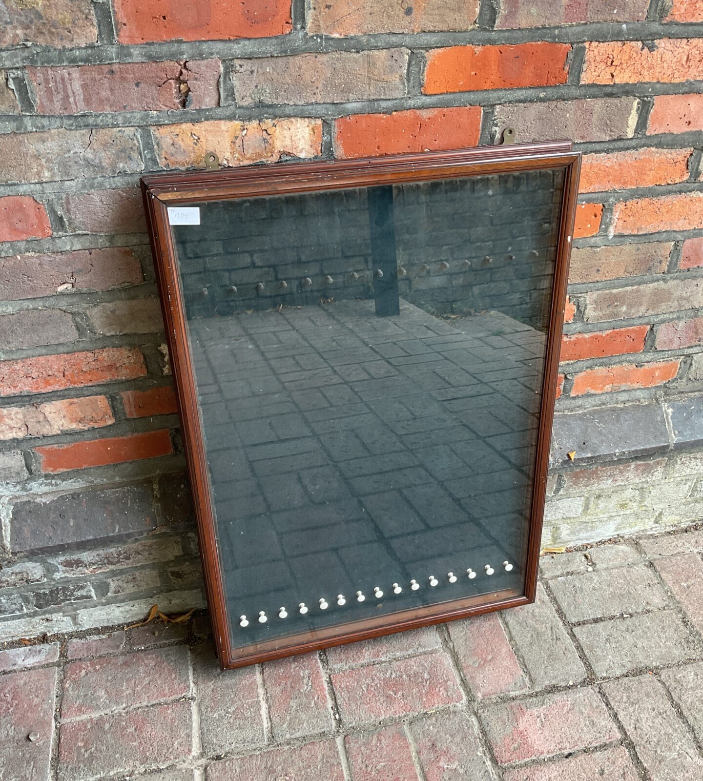 Antique violin string stretcher storage display case