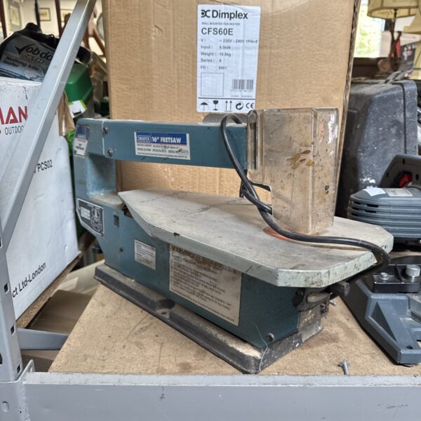 Vintage Draper 16 inch fretsaw for woodworking projects.