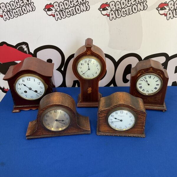 Lot of 5 vintage clocks including winstanley & son