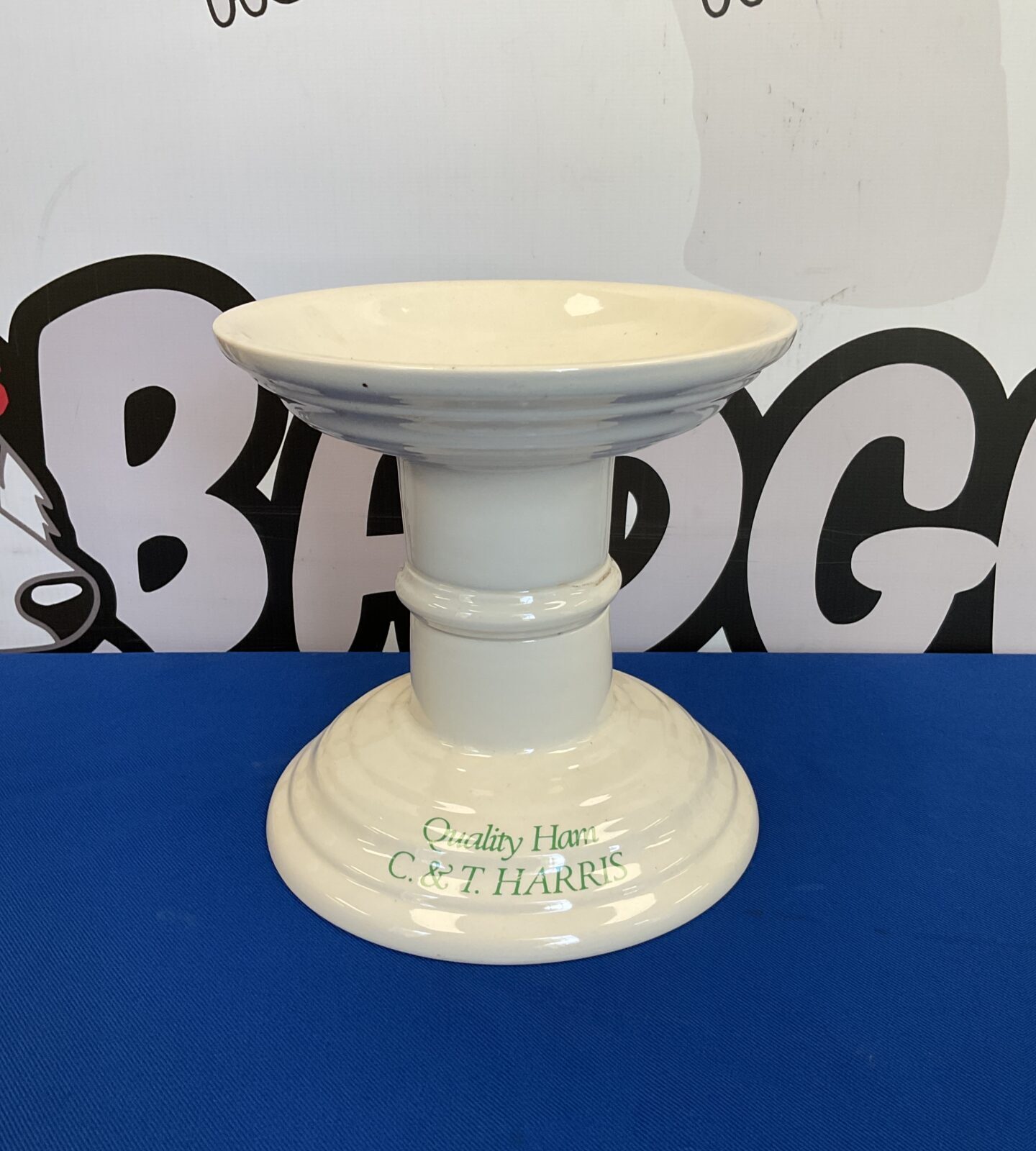Masons ironstone c & t harris quality ham stand