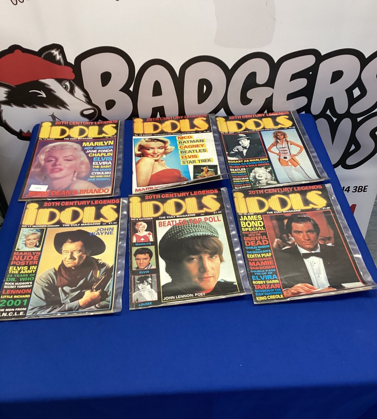 Six retro idols magazines all in protective sleeves