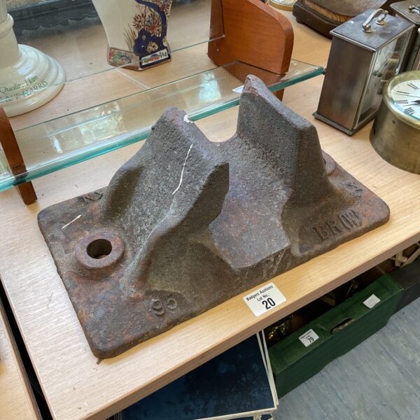 British rail cast iron bull head chair