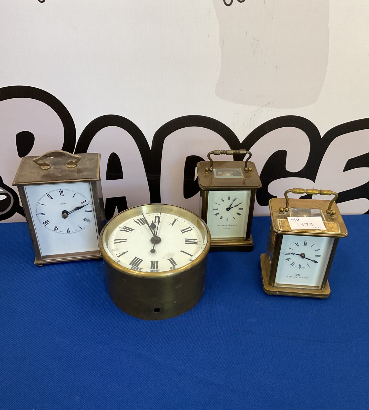 Lot of 4 clocks inc matthew norman carriage clocks
