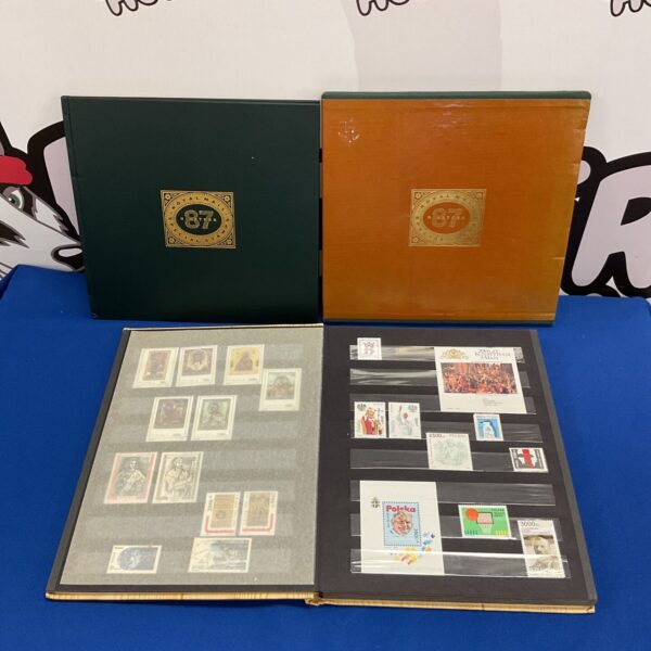 Royal Mint 1987 stamp book with Polish stamp album.