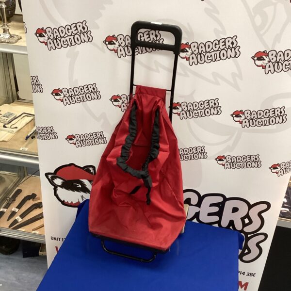 Red Shopping Trolley with extending handle