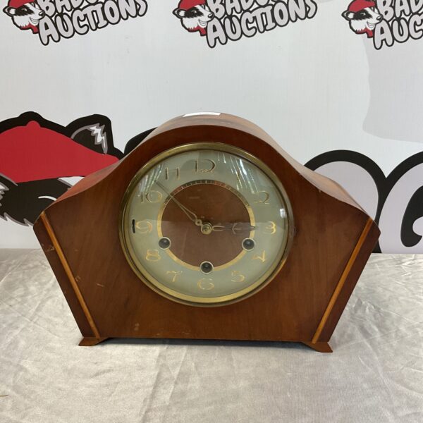 Mid century smiths chiming mantle clock with pendulum