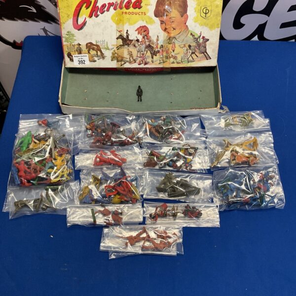 Vintage lot of plastic toy soldiers from Hilco, Crescent, and Lesney.