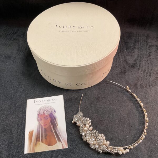 Ivory & Co bridal tiara in original presentation box.