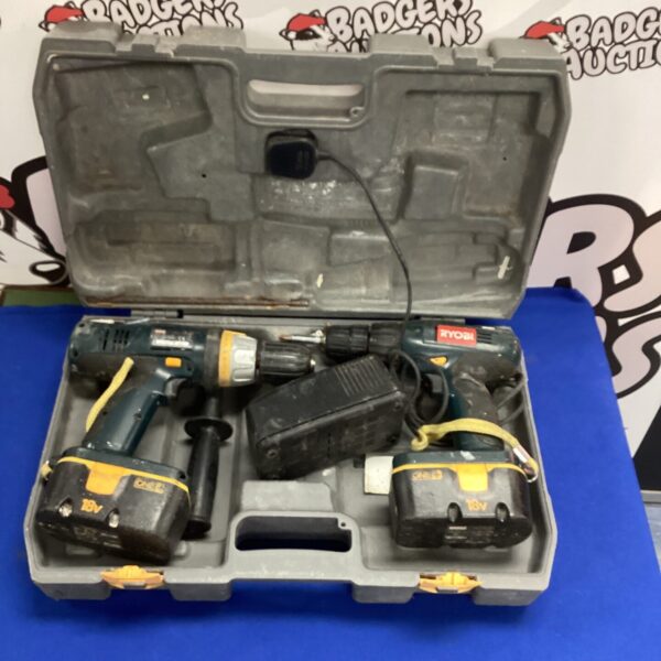 Two Ryobi Battery Drills with charger Untested
