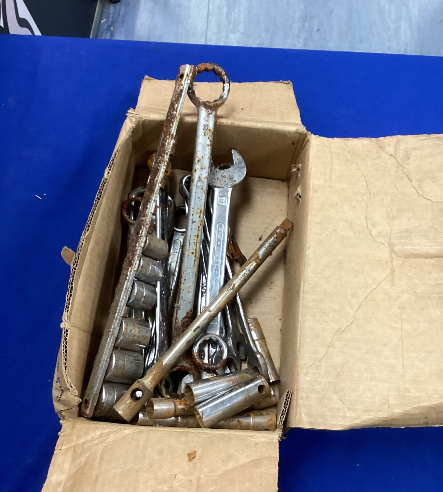 Box of mixed tools