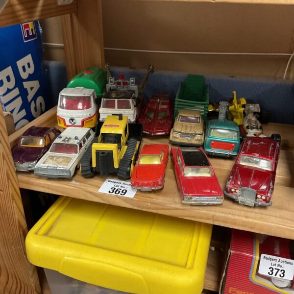 Vintage diecast model lot including Dinky, Corgi and Tonka vehicles.