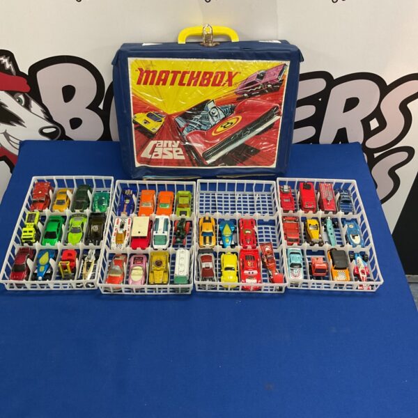 Vintage and modern diecast model cars in a lot.