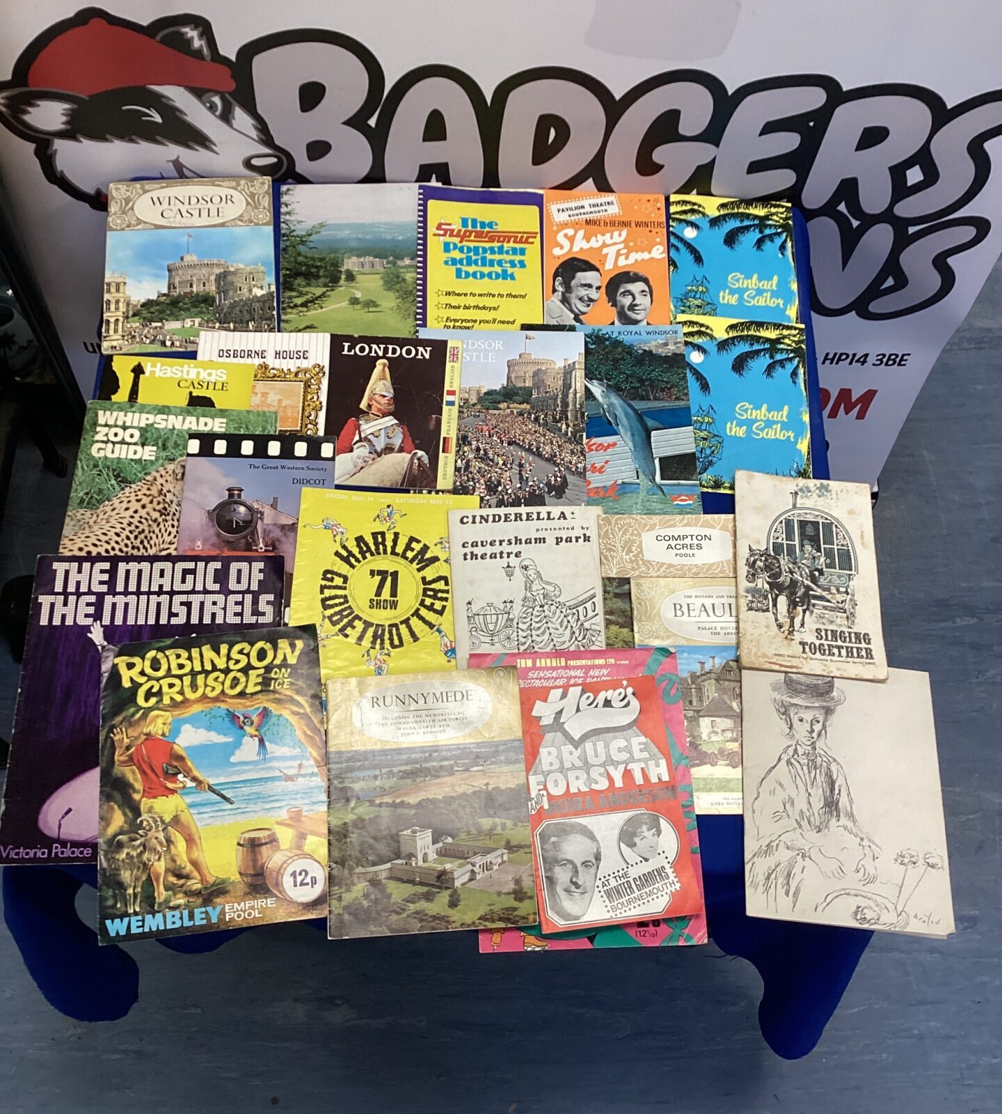 Small bundle of programs inc british places of history & various show programmes inc the magic of the minstrels