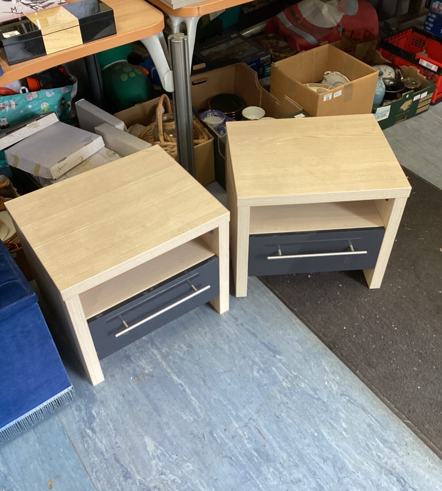 Two bedside drawer units