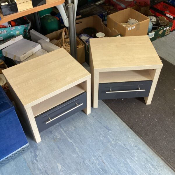 Two bedside drawer units