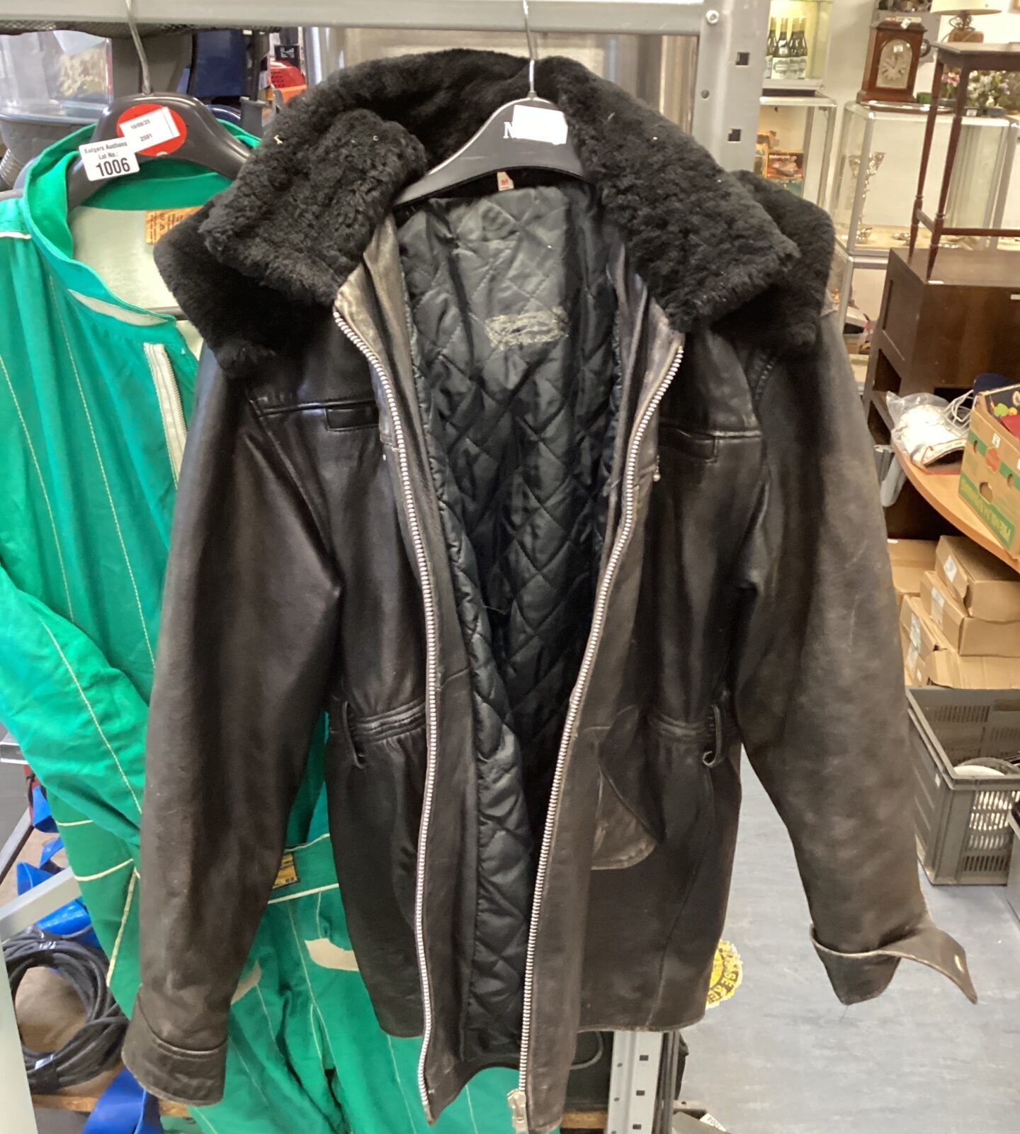 Black leather Jacket size medium