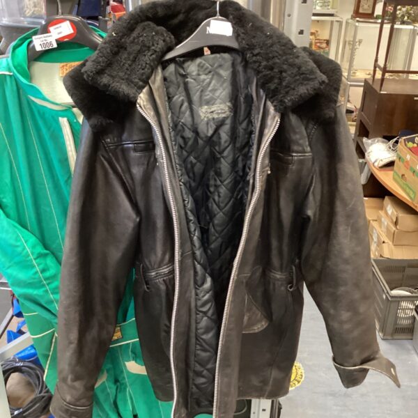Black leather Jacket size medium