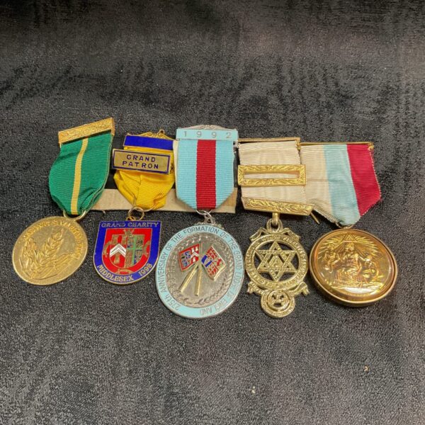 Vintage Masonic jewels collection including 275th Anniversary piece.