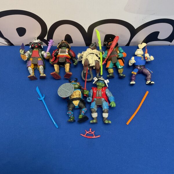Vintage lot of Teenage Mutant Ninja Turtles Samurai figures