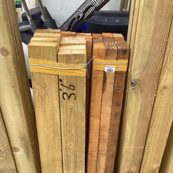 Three bundles of 3’6” timber for garden or construction projects.